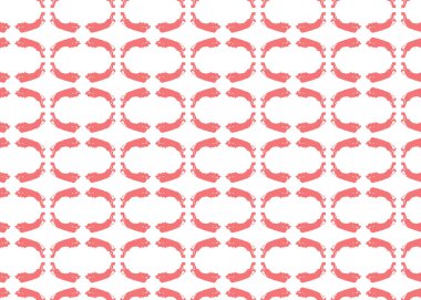 Vektör dokusu arka plan, kusursuz desen. El çizimi, kırmızı ve beyaz renkler.