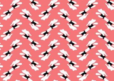 Vektör dokusu arka plan, kusursuz desen. El çizimi, kırmızı, siyah ve beyaz renkler.