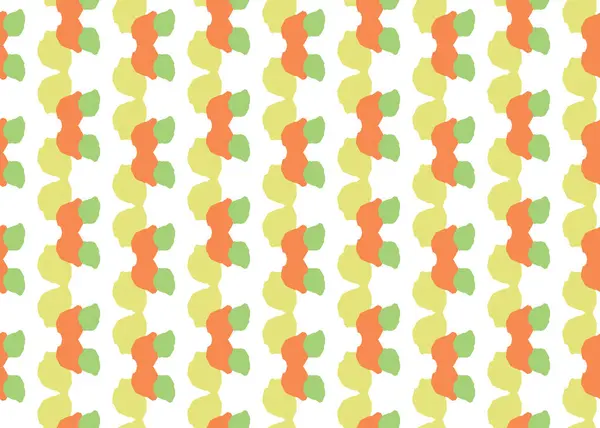 Vektor Textur Hintergrund Nahtloses Muster Handgezeichnet Gelb Orange Grün Und — Stockvektor