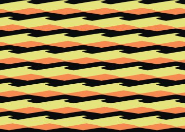 Vektör dokusu arka plan, kusursuz desen. El çizimi, sarı, turuncu ve siyah renkler.