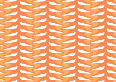Vektör dokusu arka plan, kusursuz desen. El çizimi, turuncu ve beyaz renkler.