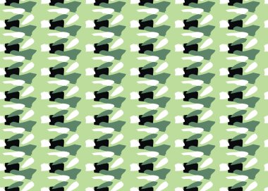 Vektör dokusu arka plan, kusursuz desen. El çizimi, yeşil, siyah ve beyaz renkler.