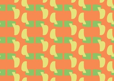 Vector texture background, seamless pattern. Hand drawn, yellow, orange and green colors.
