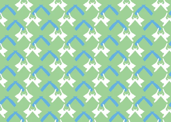Vector Textuur Achtergrond Naadloos Patroon Handgetekende Groene Blauwe Witte Kleuren — Stockvector