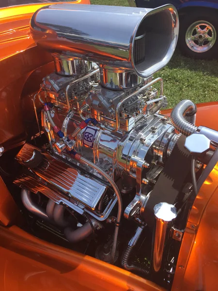 Высокопроизводительный Гоночный Двигатель Восстановленном Горячем Стержне — стоковое фото