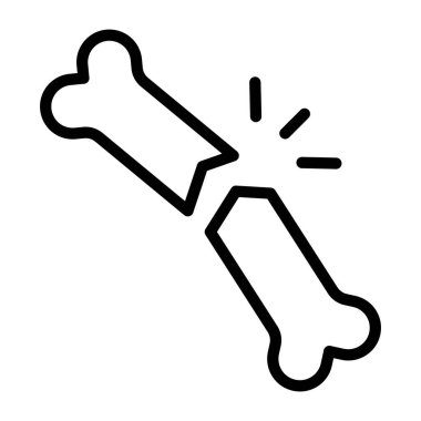      Moda tarzında kırık kemik simgesi 