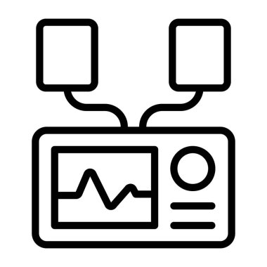 ecg monitörünün mükemmel tasarım simgesi, premium indirme vektörü
