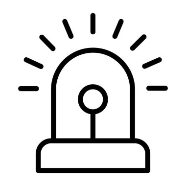 Ambulans teşhircisinin mükemmel tasarım simgesi, siren simgesi