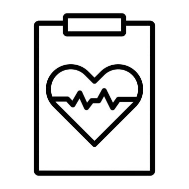 Modern doğrusal biçimde kalp raporu simgesi