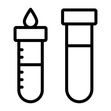 Örnek tüpler simgesi, damla ile test tübü