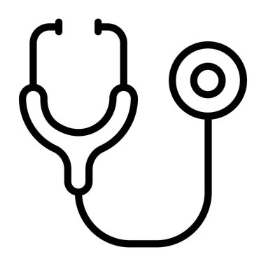 Tıbbi aracın modern biçim simgesi, fetoskop simgesi