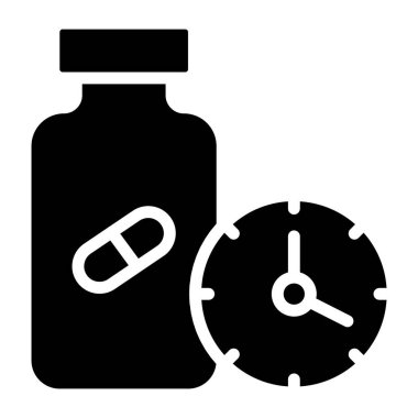 Haplar saat, tablet zaman simgesi ile kavanoz