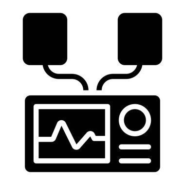 ecg monitörünün mükemmel tasarım simgesi, premium indirme vektörü