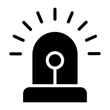        Ambulans teşhircisinin mükemmel tasarım simgesi, siren simgesi