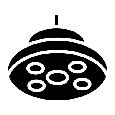 Çalışma odası ışıkları simgesinin düzenlenebilir katı tasarım simgesi