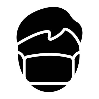 Yüz maskesi simgesinin moda tasarımı