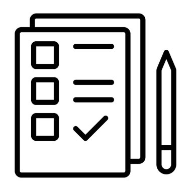 Kağıt kalem, görev simgesi konsepti