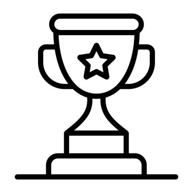 Yıldız kupasının premium indirme simgesi, başarı konsepti