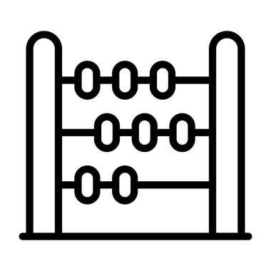        Bir sayma boncukları çerçeve simgesi, abaküs vektör tasarımı 