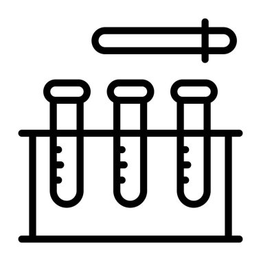 Test tüpleri ana vektör biçiminde simge olarak dururlar
