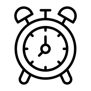 Alarm zamanlayıcısının doğrusal tasarım simgesi  