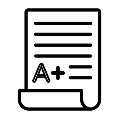 A + notu sayfa simgesi, iyi sonuç raporu