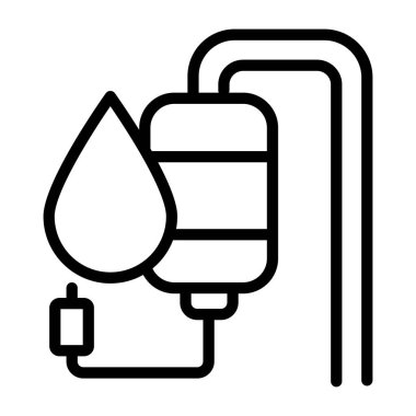 Doğrusal biçimde serum damlatma simgesi