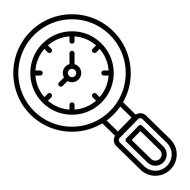 Büyüteç altındaki saat, arama geçmişi simgesi