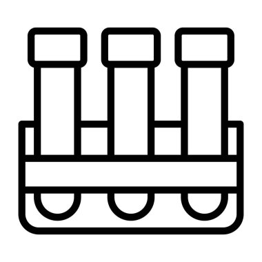 Test tüpleri ana vektör biçiminde simge olarak dururlar