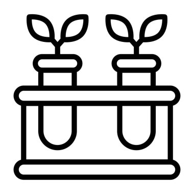 Bitki tüplerinin moda tasarım simgesi, düzenlenebilir vektör