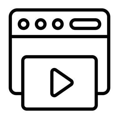 Ana hatlarda web video simgesi