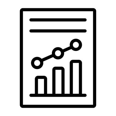 Veri analiz simgesi, iş raporunun doğrusal tasarımı