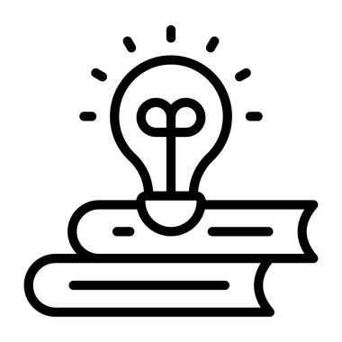 Kitaplı ampul, yaratıcı öğrenme simgesi