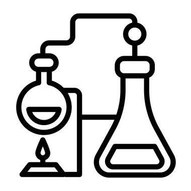 Bunsen brülör simgesinin bir simge tasarımı