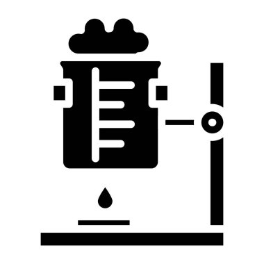Katı doldurulmuş kimyasal reaksiyon simgesi 
