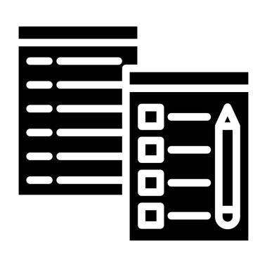        Kurşun kağıtlı kalem, kontrol listesi simgesi