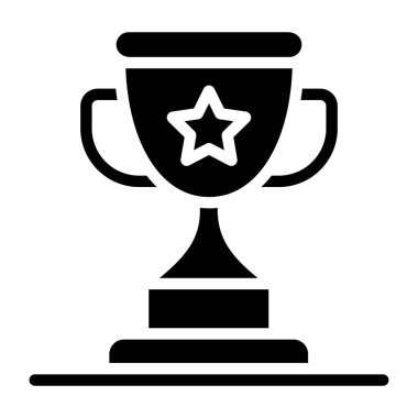 Yıldız kupasının premium indirme simgesi, başarı konsepti