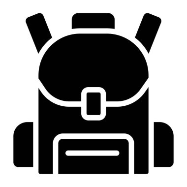 Omuz çantası simgesi, sırt çantasının vektör tasarımı