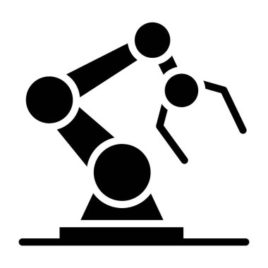      Dolu dizaynda robotik kol simgesi