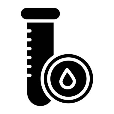      Damlaya damlaya test tüpü, kan örneği tüp simgesi