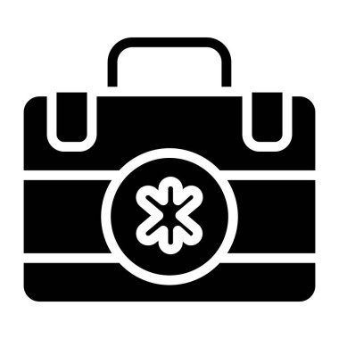        Kutuda tıbbi tabela, ilk yardım çantası konsepti 