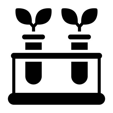 Bitki tüplerinin moda tasarım simgesi, düzenlenebilir vektör