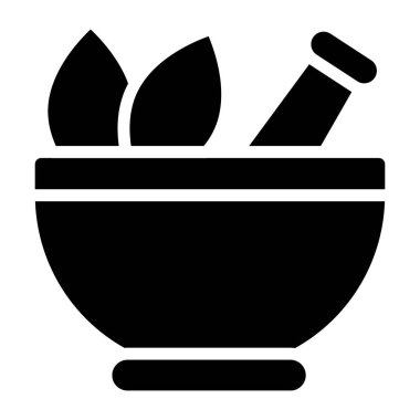 Pestle havanının katı tasarım simgesi