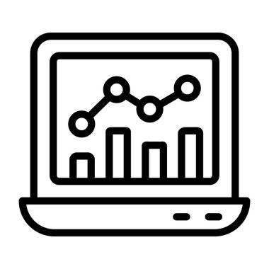Doğrusal grafik tasarımı, çevrimiçi istatistiklerin simgesi