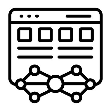       Web şablonunun simgesi, doğrusal tasarım