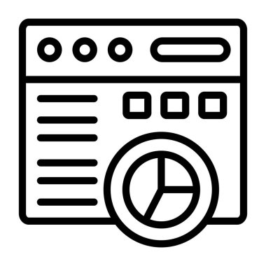       Web analizlerinin simgesi, doğrusal web tasarımı