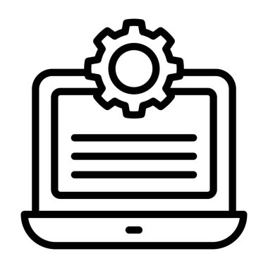      Sistem ayarı, doğrusal tasarım simgesi