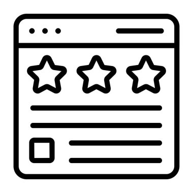          Web reytinglerinin simgesi, doğrusal tasarım 