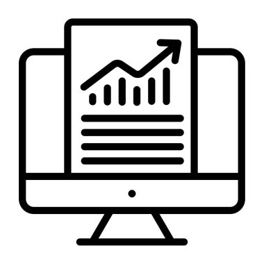 Büyüme grafiğinin simgesi, özet tasarımı