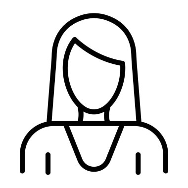 İş kadını simgesi, doğrusal tasarım